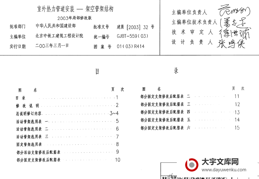 图集 01(03)R414 室外热力管道安装(架空管架结构).pdf